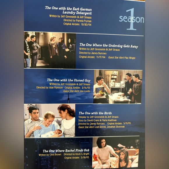 Friends DVD Season 1 Jennifer Aniston Matthew Perry chandler friends dvd - Picture 6 of 7